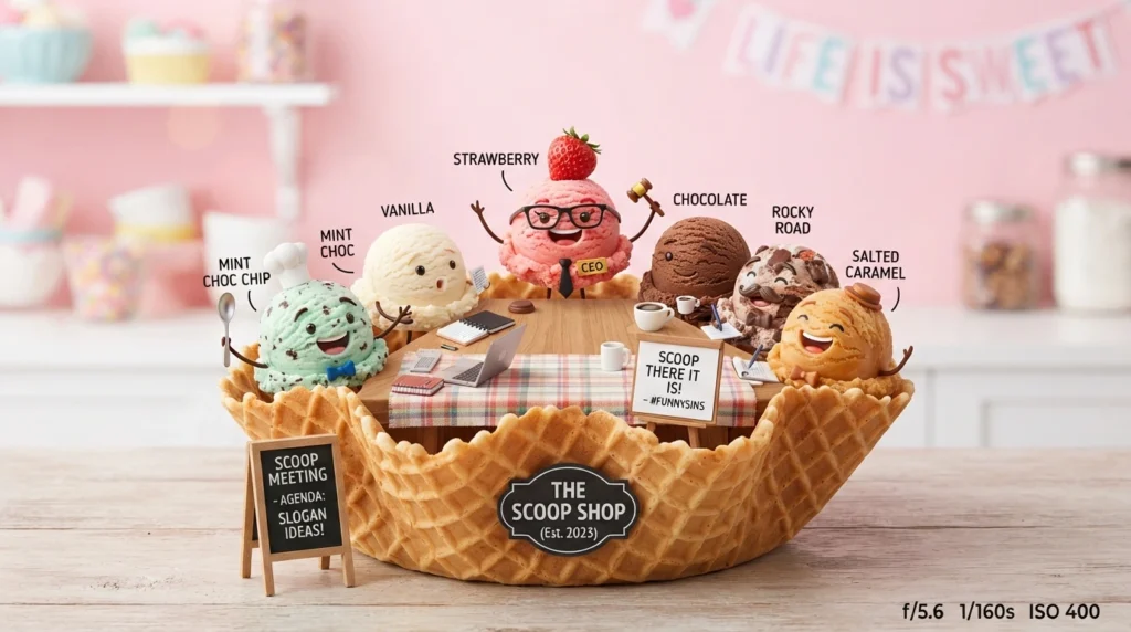 funny ice cream slogans